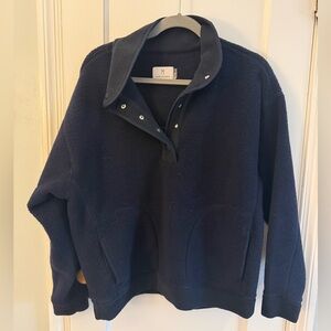 Dudley Stephens Navy Fleece Pullover medium